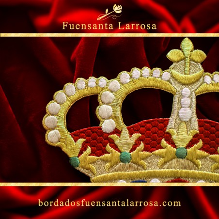 Corona rey oro tela (Docena)